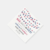 Rot, Weiß & Due! Babydusche am 4. Juli Serviette (Ecke)