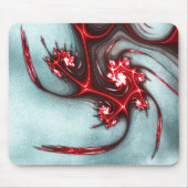 Rot-Weiß-Eidechsen auf sandiger Textur Mousepad (Vorne)