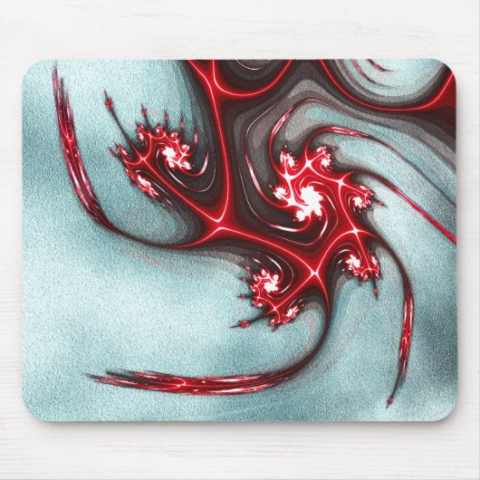 Rot-Weiß-Eidechsen auf sandiger Textur Mousepad (Vorne)