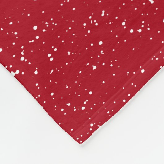Rot-Weiß-einfaches Sprinkzeug Fleecedecke (Ecke)