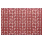 Rot-weiß-elegantes Damastmuster Stoff (Yard (91,4 cm))
