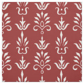Rot-weiß-elegantes Damastmuster Stoff (Muster)