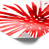 Rot Weiß & Fällig Geschlechterneutrale Babyparty W Poster (Ecke)