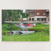 Rot-Weiß-Flugzeug, Lake Hood, Alaska Puzzle (Horizontal)
