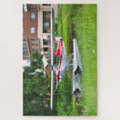 Rot-Weiß-Flugzeug, Lake Hood, Alaska Puzzle (Vertikal)