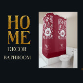 Rot-Weiß-Frankreich Elegante Chinoiserie Duschvorhang