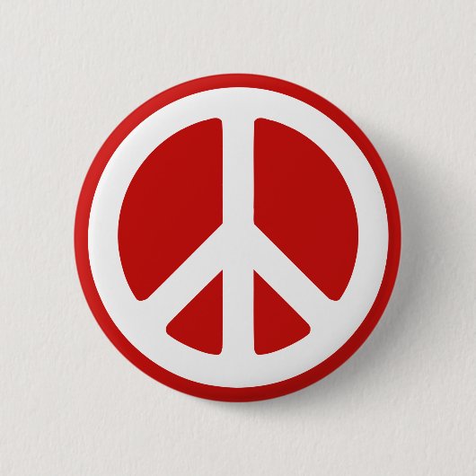 Rot-Weiß-Friedenssymbol Button (Vorderseite)