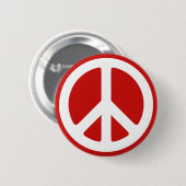 Rot-Weiß-Friedenssymbol Button (Vorne & Hinten)