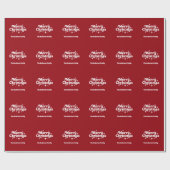 Rot weiß Frohe Weihnachtsfavoriten Geschenkpapier (Flach)