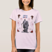 Rot-Weiß-Funkeln hellrosa T-Shirt (Vorderseite)