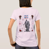 Rot-Weiß-Funkeln hellrosa T-Shirt (Rückseite)