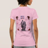 Rot Weiß Funkeln hellrosa T-Shirt (Rückseite)