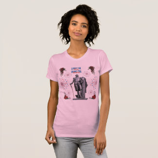 Rot Weiß Funkeln hellrosa T-Shirt