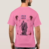 Rot Weiß Funkelnd Rosa T-Shirt (Rückseite)