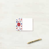 Rot-Weiß-Fußball-Bälle mädchenhaft Sport Post-it Klebezettel (Auf Schreibtisch)