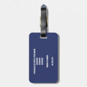 Rot-Weiß-Fußball-Mannschaft Farben Sportmuster Gepäckanhänger (Rückseite vertikal)