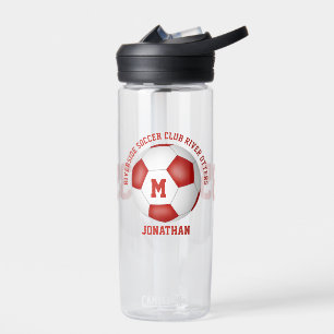 Rot-Weiß-Fußball-Team färbt Kinder Teenager nach M Trinkflasche