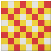 Rot-Weiß-Gelb kariertes Musterdesign Stoff (Muster)