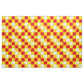 Rot-Weiß-Gelb kariertes Musterdesign Stoff (Fat Quarter (45,7 x 55,9 cm))