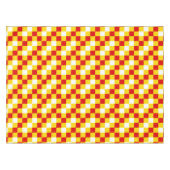 Rot-Weiß-Gelb kariertes Musterdesign Tischdecke (Vorderseite (Horizontal))