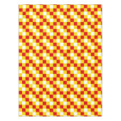 Rot-Weiß-Gelb kariertes Musterdesign Tischdecke (Vorderseite)