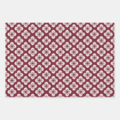 Rot + Weiß Geometrisches Muster | Geschenkpapier Set (Vorderseite 2)