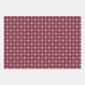 Rot + Weiß Geometrisches Muster | Geschenkpapier Set (Vorderseite)