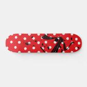Rot-Weiß gepunkteter Komp Skateboard (Horizontal)
