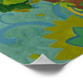 Rot-Weiß-Geranien in Töpfen 2013 Poster (Ecke)