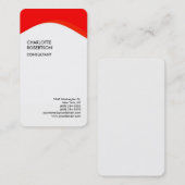 Rot weiß gerundete exklusive Special Moderne einzi Visitenkarte (Vorne/Hinten)