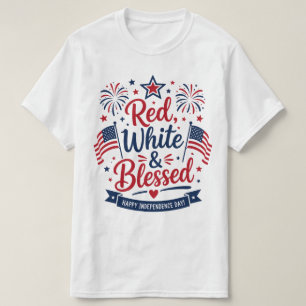 Rot, Weiß & Gesegnet 4. Juli Patriotisch T-Shirt