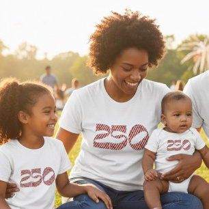 Rot Weiß Gestreift Blau Sterne Amerika 250. Geburt T-Shirt