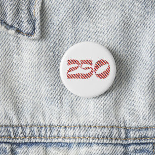 Rot-Weiß-Gestreift Blaue Sterne Amerika 250. Gebur Button