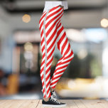 Rot/Weiß gestreift mit seitengrauer Linie Leggings<br><div class="desc">Rot/Weiß gestreift mit Leggings mit seitlicher grauer Linie.</div>
