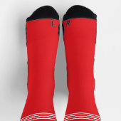 Rot-Weiß-Gestreift Socken (Oben)