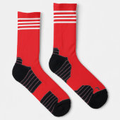 Rot-Weiß-Gestreift Socken (Rechts)