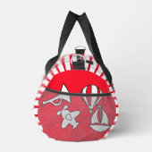 Rot-Weiß-Gestreifte Kinder Duffle Bag (Rechts)