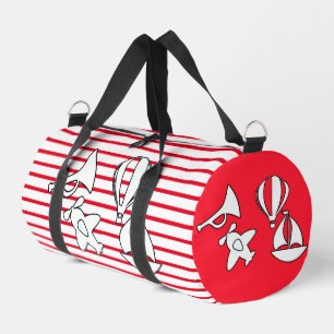 Rot-Weiß-Gestreifte Kinder  Duffle Bag