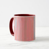 Rot-weiß-gestreifte Weihnachten Tasse (Vorderseite Links)