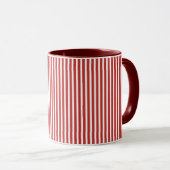 Rot-weiß-gestreifte Weihnachten Tasse (VorderseiteRechts)