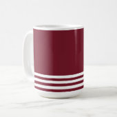 Rot-Weiß-Gestreiftes Muster Kaffeetasse (Vorderseite Links)