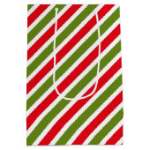 rot-weiß gestreiftes Muster Mittlere Geschenktüte (Rückseite)