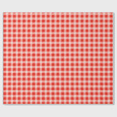 Rot-Weiß-Gingham Geschenkpapier (Flach)