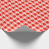 Rot-Weiß-Gingham Geschenkpapier (Ecke)