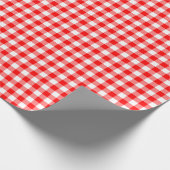 Rot-Weiß Gingham Geschenkpapier (Ecke)