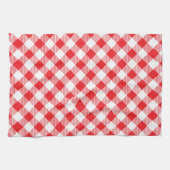Rot-Weiß Gingham Geschirrtuch (Horizontal)