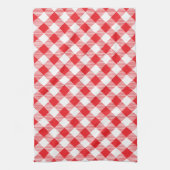 Rot-Weiß Gingham Geschirrtuch (Vertikal)