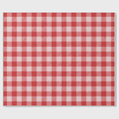 Rot-Weiß-Gingham-Karo-Muster Geschenkpapier (Flach)