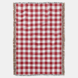 Rot-Weiß-Gingham-Muster Decke