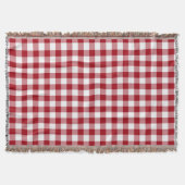 Rot-Weiß-Gingham-Muster Decke (Vorderseite)